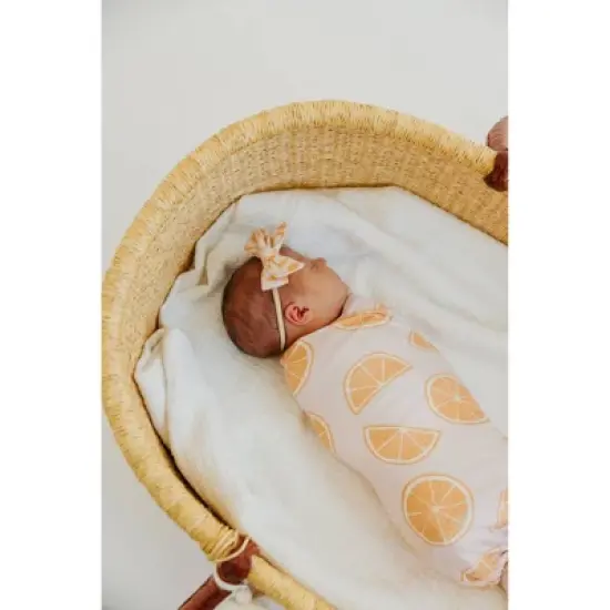 Copper Pearl Premium Knit Swaddle Blanket - Cutie Orange image {3}