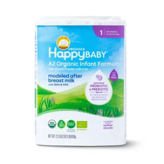 Happy Baby Organic Infant Formula Powder A2 - 22.9 oz image {8}