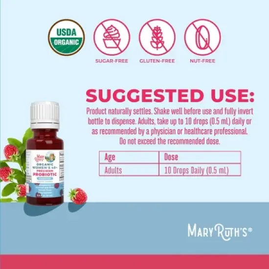 MaryRuth's Organic Women's 40+ Precision Probiotic Digestive Liquid Drops image {2}