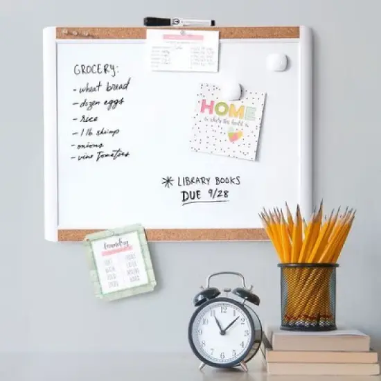 U Brands 16"x20" Pin-it Frame Magnetic Dry Erase Board Value Pack image {4}