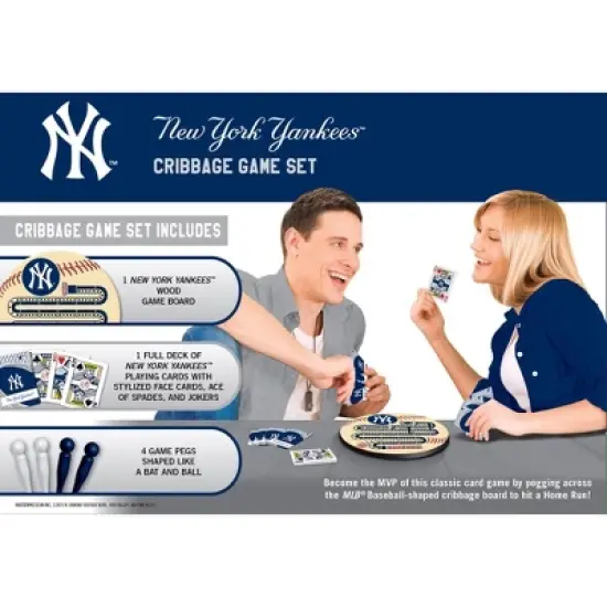 MasterPieces Officially Licensed  MLB New York Yankees Wooden Cribbage Game for Adults image {3}