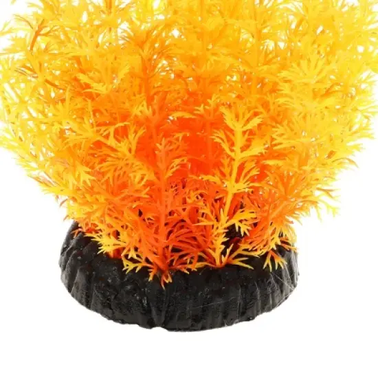 Unique Bargains Aquarium Plants Decorations Artificial Aquatic Plant Yellow 1 Pcs image {4}