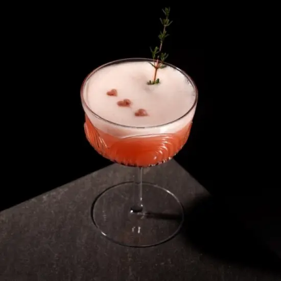 Viski Beau Cocktail Coupe Glasses, Unique Cocktail Glasses Crystal Drinkware, 7.5oz. Cocktail Glasses Stem Vintage Wine Glasses Inspired Set of 2 image {3}