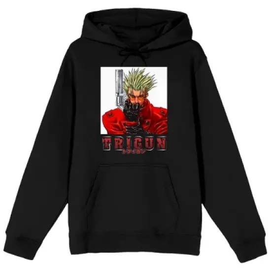 Trigun Vash With Gun Long Sleeve Black Adult Hooded Sweatshirt image {5}