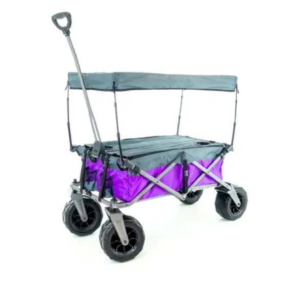 HOMLUX Push or Pull Folding Stroller Wagon with Canopy, 360&deg; Wheels, 150lbs Capacity image {8}