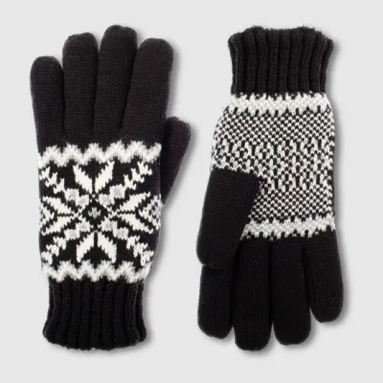 Isotoner Adult Snowflake Knit Gloves image {2}