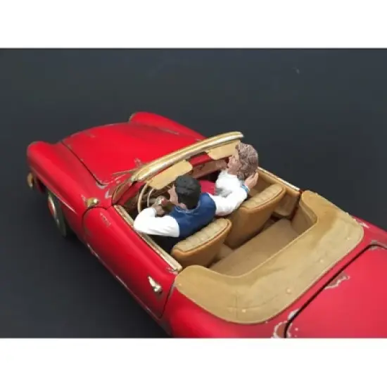 Seated Couple 2 piece Figurine Set Release II for 1/24 Scale Models by American Diorama image {1}