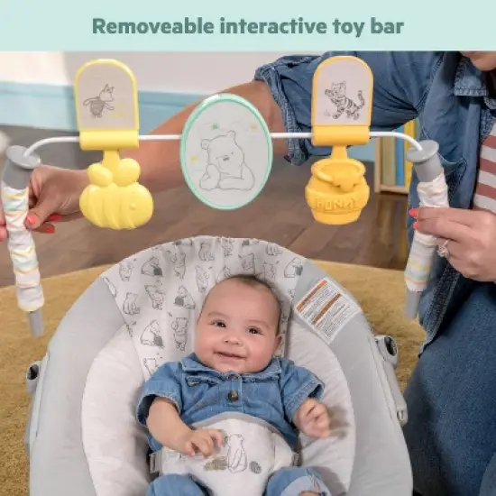 Bright Starts Disney Baby Winnie the Pooh Classic Pals Vibrating Bouncer - White image {2}