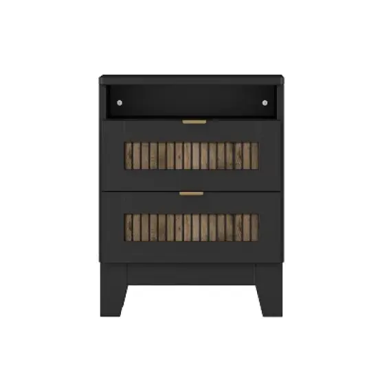 4-Piece Bedroom Sets, Full/Queen Size Farmhouse Platform Bed with Wooden Strip Decoration, Storage Nightstand and Dresser 4B - ModernLuxe image {6}