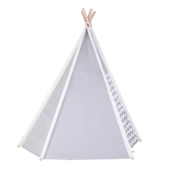 Kaplan Early Learning Easy View Foldable Gray and White Canvas Tent image {2}