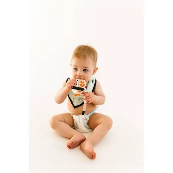 Loulou Lollipop Silicone Teether with Clip - Shrimp image {4}