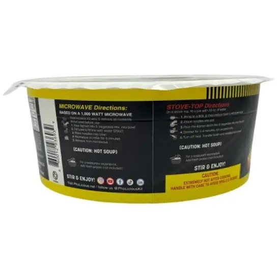 PREMIUM RAMEN: Spicy CHICKEN, Instant, PhoLicious Brand, 4 Pack / 4.19 Ounce Bowls, Fresh Ingredients image {3}