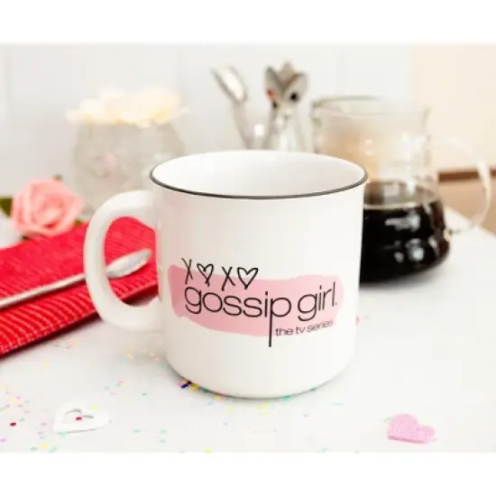 Silver Buffalo Gossip Girl "You Know You Love Me" Ceramic Camper Mug | Holds 20 Ounces image {3}