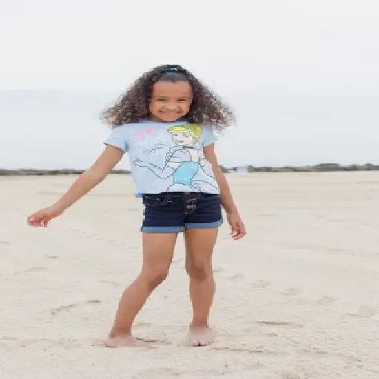 Disney Princess Belle Ariel Cinderella 4 Pack T-Shirts Infant to Big Kid image {2}