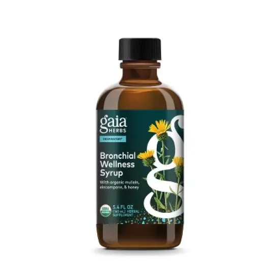 Gaia Herbs Bronchial Wellness Syrup - Immune Support to Help Maintain Lung Health and Help Provide Comfort for Occasional Sore Throat - 5.4 Fl Oz image {9}