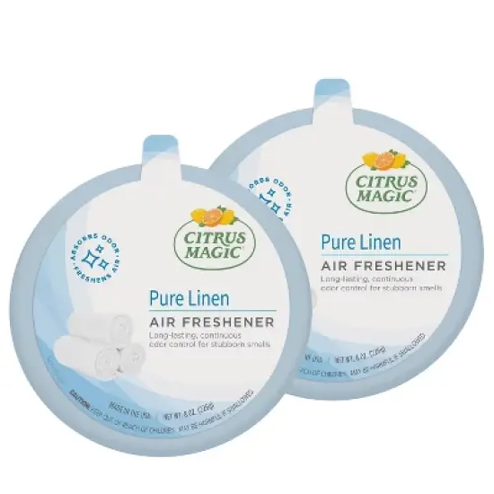 Citrus Magic Solid Air Freshener - Pure Linen - 2pk image {1}
