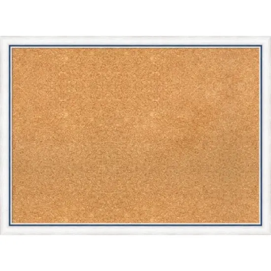 30"x22" Morgan Wood Frame Cork Board White/Blue - Amanti Art image {12}