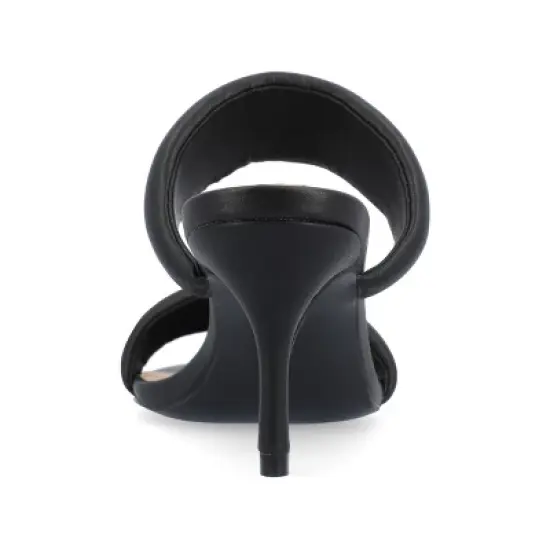 Journee Collection Womens Mellody Light Puff Strap Slip On Open Toe Pumps image {2}