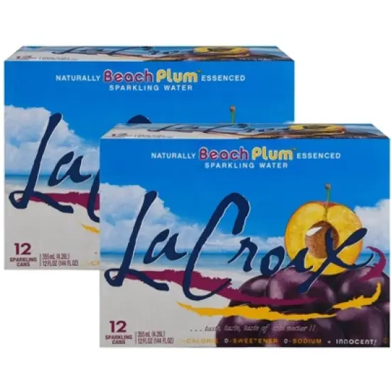 La Croix Beach Plum Sparkling Water - Case of 2/12 pack, 12 oz image {7}