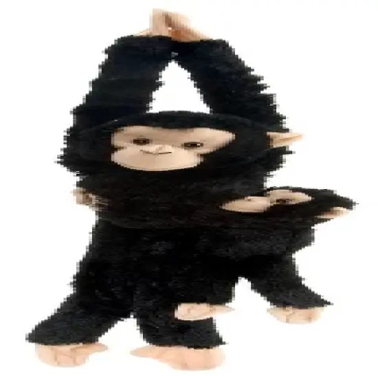 Wild Republic Hanging Monkey With Baby Chimpanzee Stuffed Animal, 20 Inches image {1}