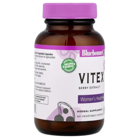 Bluebonnet Nutrition Vitex Berry Extract, 60 Vegetable Capsules (225 mg per Capsule) image {3}