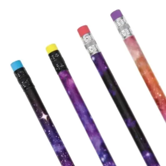 Galaxy Pencils (12 Pack) - Space Themed Designs, #2 HB Lead (Approx. 7.5 Inch) image {1}