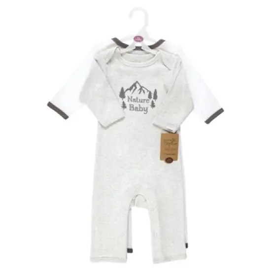 Touched by Nature Unisex Baby Organic Cotton Coveralls, Nature Baby image {1}