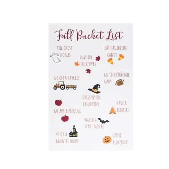 C&F Home Fall Bucket List Towel image {1}