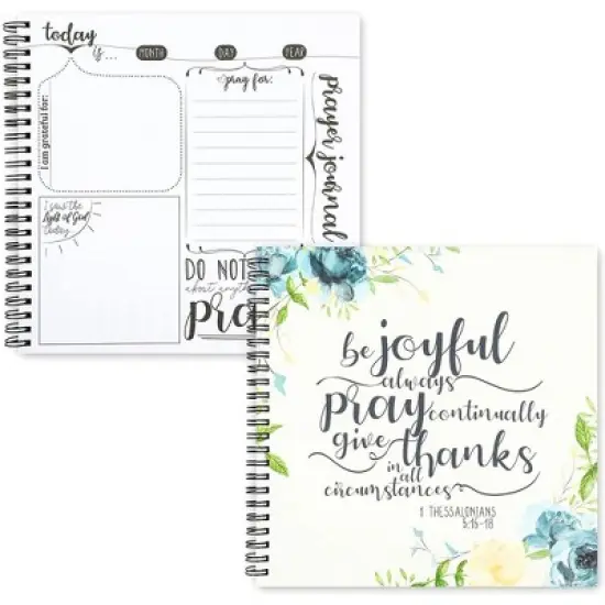 Faithful Finds Prayer Journal, Christian Faith Devotional, Floral Spiritual Spiral Bound Bible Journal for Women (8.8 x 8.5 Inches) image {3}