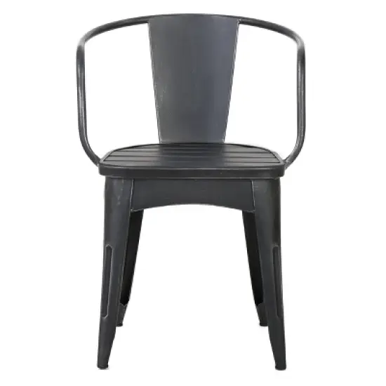 Christopher Knight Home Timotha 3 Piece Outdoor Modern Metal Round Patio Bistro Set with Open Slat Design image {3}