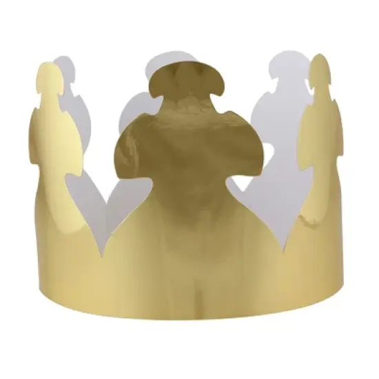 Hygloss&reg; Bright Gold Tag Crowns, Pack of 24 image {6}