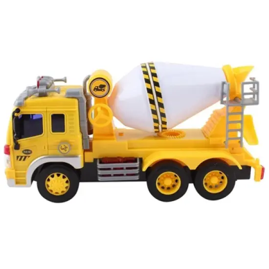 Insten Friction Powered Cement Mixer Truck Toy With Lights And Sound, Pull Back Toys image {3}