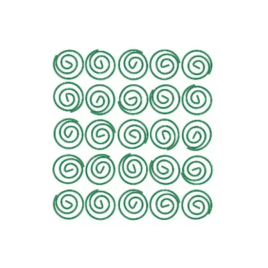 JAM Paper Colored Circular Paper Clips Round Paperclips Green 2 Packs of 50 2187135B image {4}