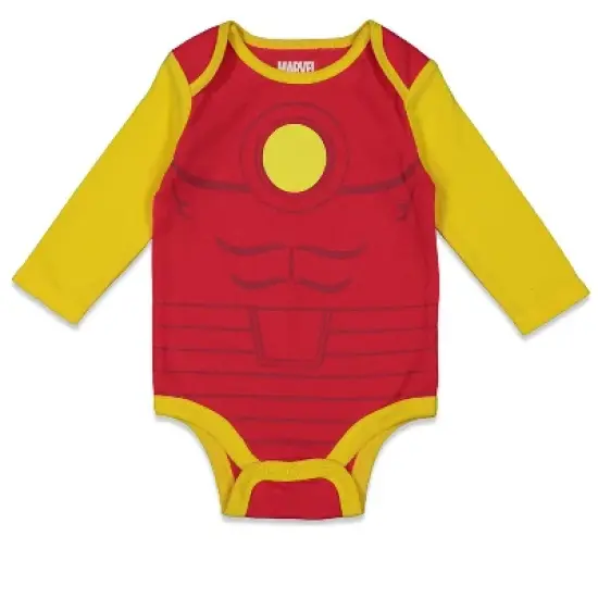 Marvel 5 Pack Cuddly Long Sleeve Bodysuits Multicolored  image {3}