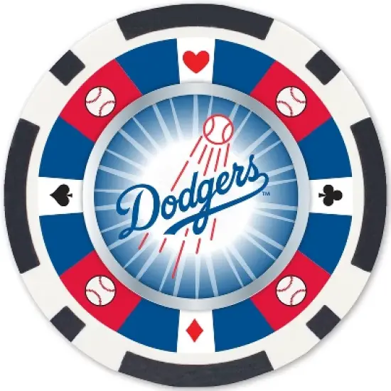 MasterPieces Casino 100 Piece Poker Chip Set - MLB Los Angeles Dodgers image {2}