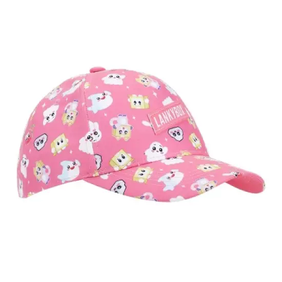 LankyBox Characters All-Over Print Youth Pink 5 Panel Curved Brim Hat image {3}
