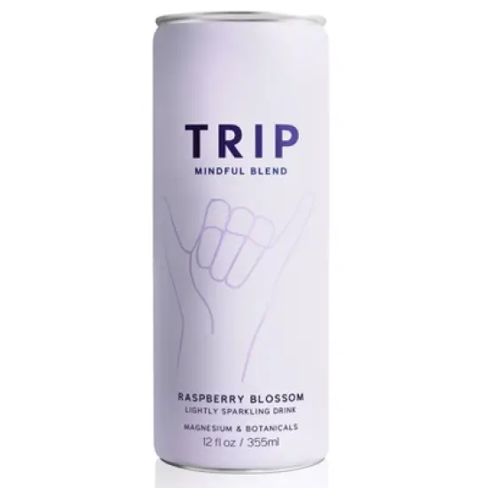 Trip Mindful Blend Raspberry Orange Blossom Lightly Sparkling Botanical - 12 fl oz Can image {8}