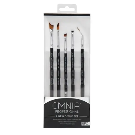 OMNIA Brush Professional Line and Define 5pc Makeup Brush Set image {3}