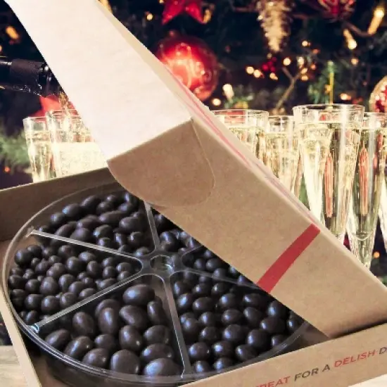 Holiday Chocolate Nuts and Fruit Large Gift Tray 6-Pt by It's Delish - Christmas New Year Events Fathers Mother Day Valentines Anniversary Gift image {1}