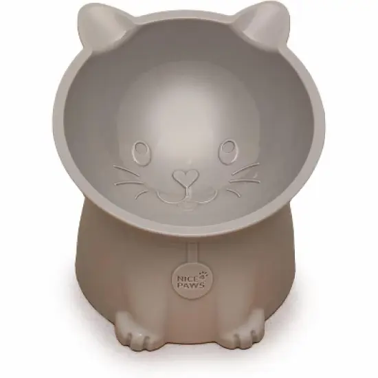 Nice Paws RECYCLED 2PC Plastic Cat Tilt Pet Bowls image {2}