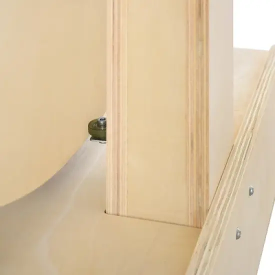 PawHut Round Hamster-Wheel Style Cat Tree with Carpet Runway, Wooden Sisal-Covered Cat Tower Condo with Unique Design image {2}