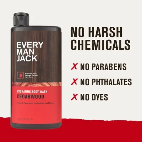 Every Man Jack Cedarwood Hydrating Men's Body Wash - 16.9 fl oz image {6}
