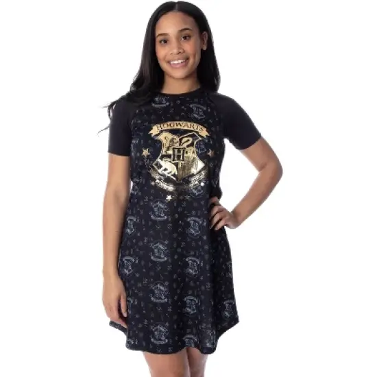 Harry Potter Women's Juniors' Hogwarts Castle Nightgown Pajama Sleep Top image {4}