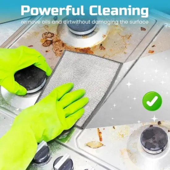 10 Pcs 3-Layer Metal Dish Cloth, Multipurpose Wire Dishwashing Rag,Kitchen Cleaning DishRags image {5}