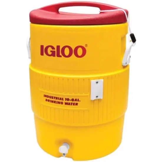 Igloo Water Cooler Industrial 10 gal Red/Yellow image {1}