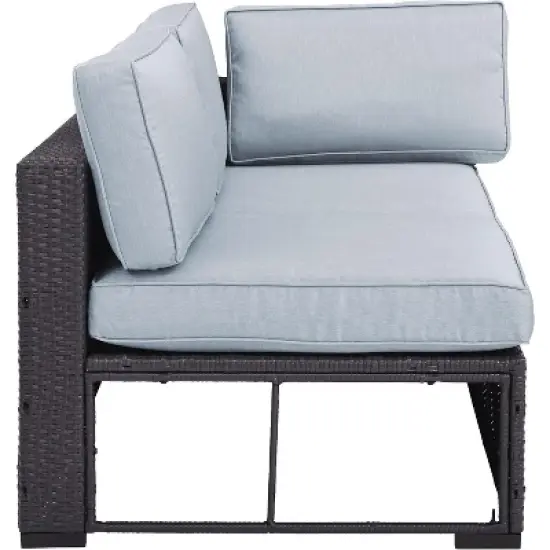 HomeStock Biscayne Outdoor  Wicker Sectional Loveseat image {4}