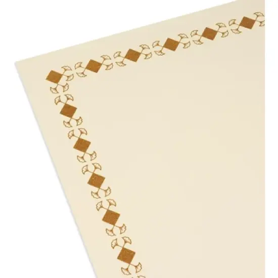 Hamilco Cream Color Vellum Certificate Cardstock Paper with Raised Print Border &ndash; 8 1/2 x 11" 65 lb Cover Card Stock for Printer - 50 Sheets image {1}