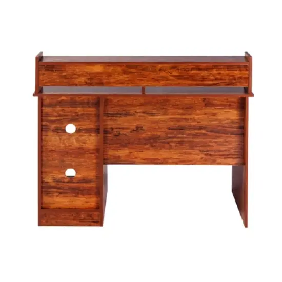 Essential Wood Computer Desk with Hutch - Onespace image {3}