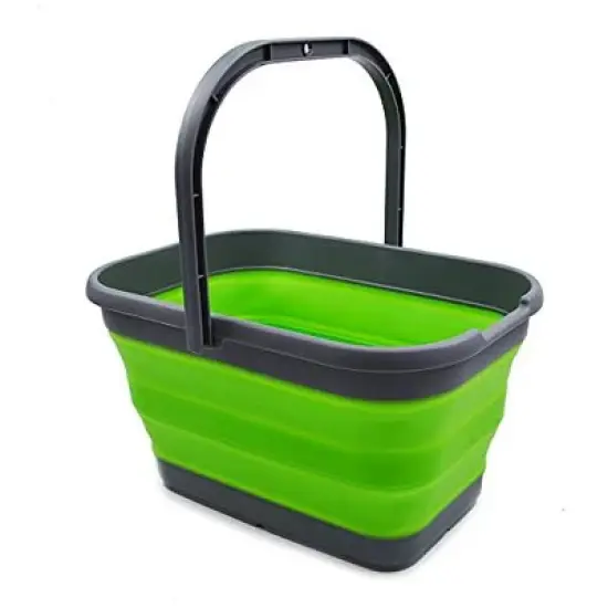 SAMMART 12L (3.1 Gallon) Collapsible Rectangular Handy Basket/Bucket image {17}