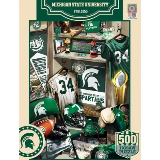 MasterPieces 500 Piece Puzzle - Michigan State Locker Room - 15"x21" image {1}
